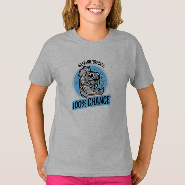 Wochenendvorhersage 100% Chance T-Shirt (Vorderseite)