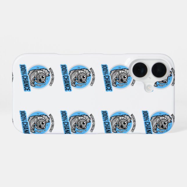 Wochenendvorhersage 100% Chance T-Shirt iPhone 16 Hülle (Rückseite (Horizontal))