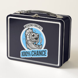 Wochenendvorhersage 100% Chance T-Shirt Metall Brotdose