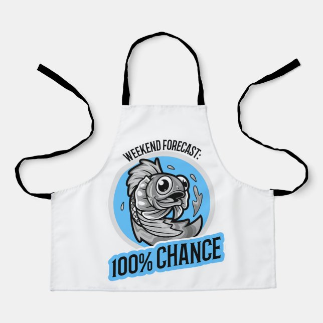 Wochenendvorhersage 100% Chance T-Shirt Schürze (Vorderseite)