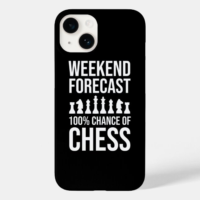 Wochenendvorhersage - 100% Schachchance Case-Mate iPhone 14 Hülle (Rückseite)