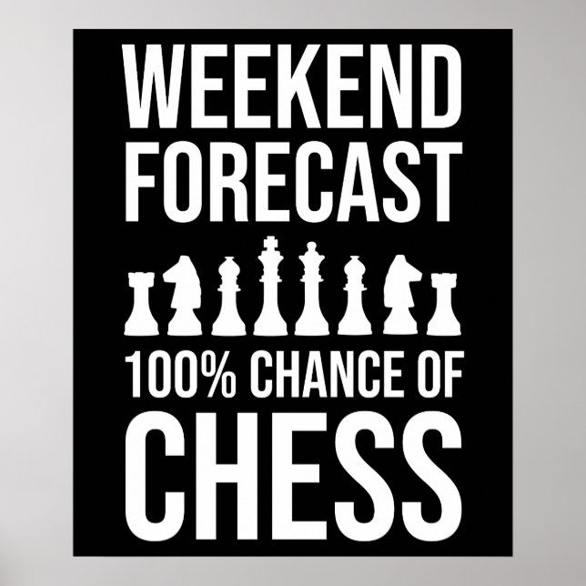 Wochenendvorhersage - 100% Schachchance Poster (Vorne)
