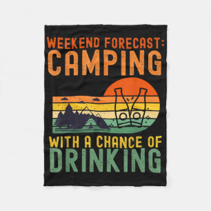 Wochenendvorhersage Camping mit Aussicht auf Trink Fleecedecke