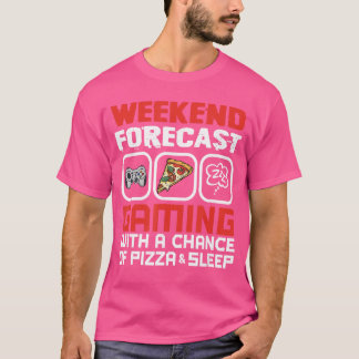 Wochenendvorhersage Gaming mit einer Chance auf Pi T-Shirt