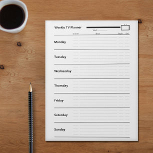 Wochenfernsehplaner Notizblock