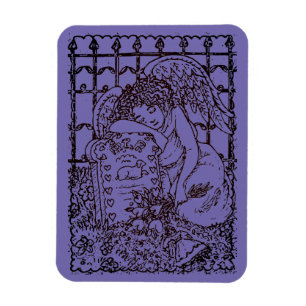 WOCHENGARDISCHE ANGEL, FRIEDHOF MOURNING BEILEID MAGNET
