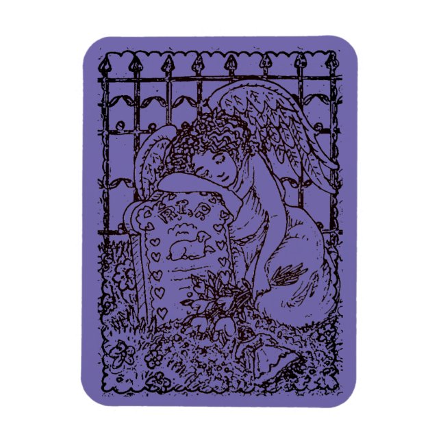 WOCHENGARDISCHE ANGEL, FRIEDHOF MOURNING BEILEID MAGNET (Vertikal)