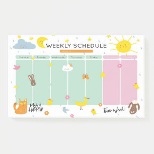 Wochenplan Post-it®-Hinweise Post-it Klebezettel