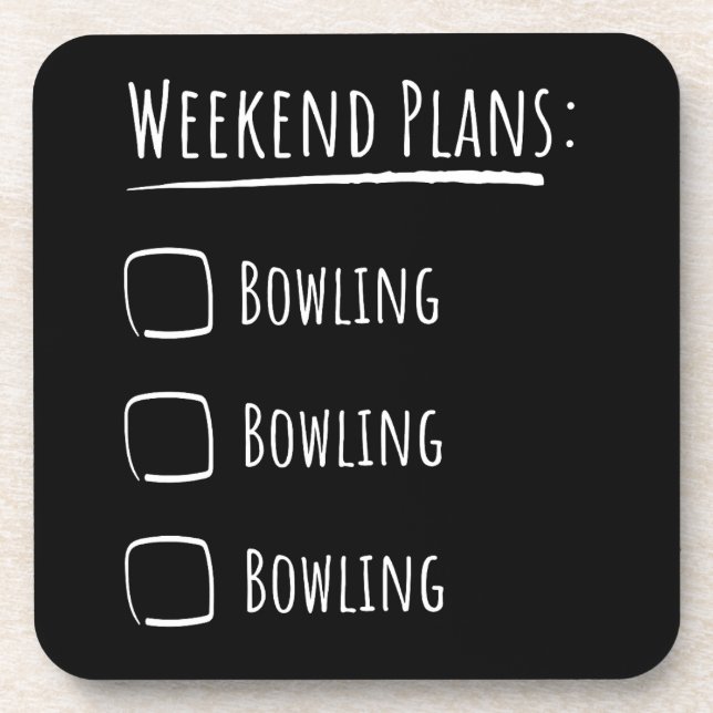 Wochenpläne Bowling Getränkeuntersetzer (Vorderseite)