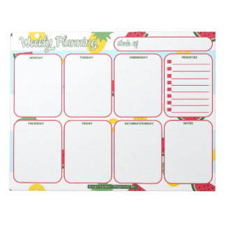 Wochenplaner | Ananas Watermelon Pattern Notizblock