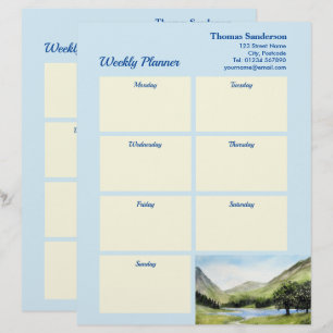Wochenplaner Buttermere Cumbria England Briefbogen