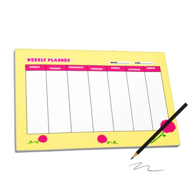 Wochenplaner mit Rose Notizblock (Von Creator hochgeladen)