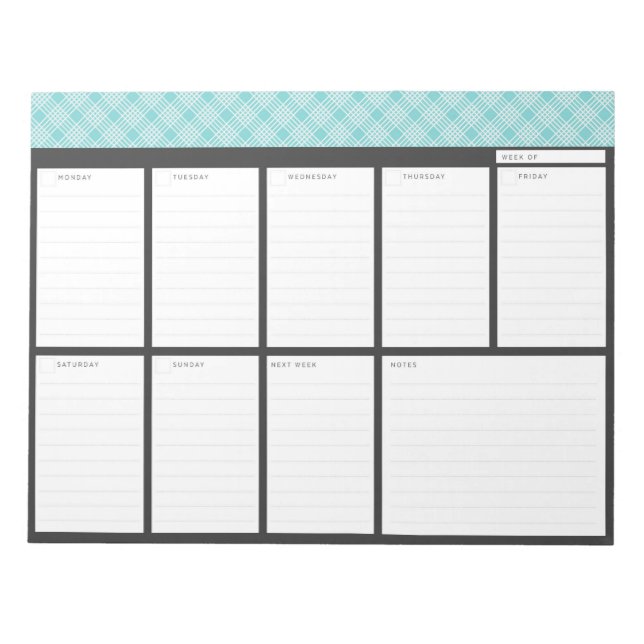 Wochenplaner Notepad Notizblock (Vorderseite)