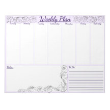 Wochenplaner - Pad, Für diese Wochenpläne