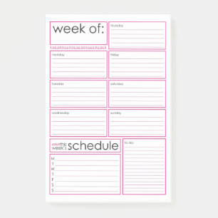 Wochenplaner Post-it®-Hinweise Post-it Klebezettel