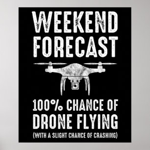 Wochenprognose - 100 % Chance auf Drohnenfliegen Poster