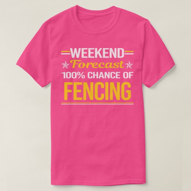 Wochenprognose: 100 % Fencing Fencer T-Shirt (Design vorne)