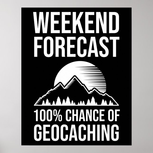 Wochenprognose - 100% Geocaching-Chance Poster (Vorne)