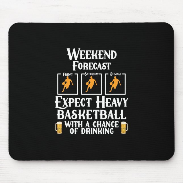 Wochenprognose Basketball und Bier Mousepad (Vorne)