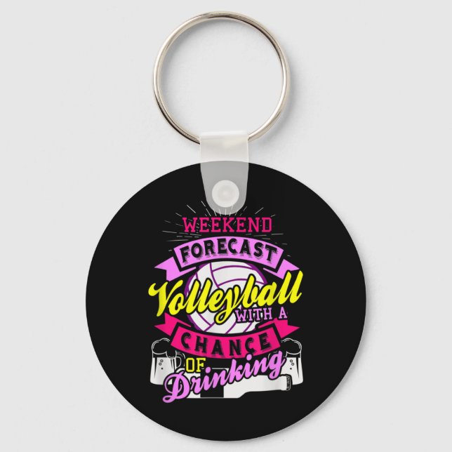 Wochenprognose Volleyball mit Chance auf Trinken Schlüsselanhänger (Vorderseite)