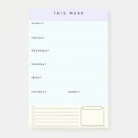Wöchentlich klebriger Planner Postit-Notizen