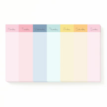Wöchentliche Rainbow-Kalendernotizen