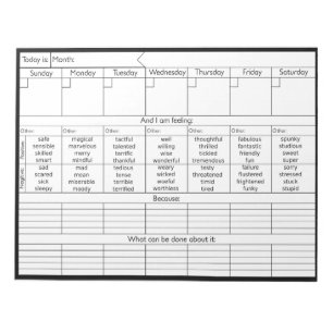 Wöchentlicher Gefühl-Kalender V2 - personifizier Notizblock