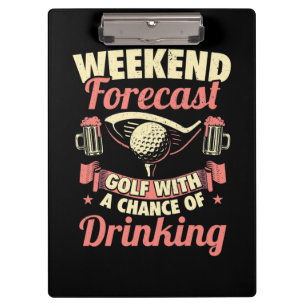 Wöchentlicher Golf mit der Möglichkeit zu trinken Klemmbrett