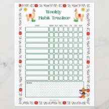 Wöchentlicher Habit Tracker druckbar - Lama Editio