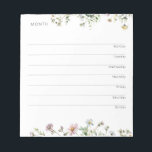 Wöchentlicher Organisator und Planer - Wildblume W Notizblock<br><div class="desc">Wöchentlicher Organisator und Planer - Wildblume</div>