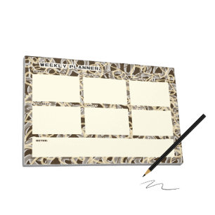 Wöchentlicher Planer mit chaotischen Linien Notizblock