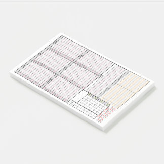 Wöchentlicher Planer mit Mini-Monat, Schlaf u. Post-it Klebezettel