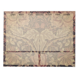 Wöchentlicher Planer - William Morris Honeysuckle  Notizblock