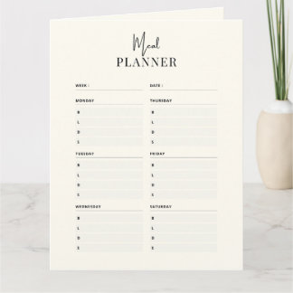 Wöchentlicher Speiseplan + Download-Karte der Eink Karte