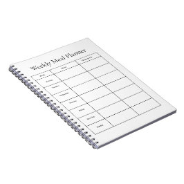 Wöchentliches Mahlzeitenplaner-Notizbuch Notizblock