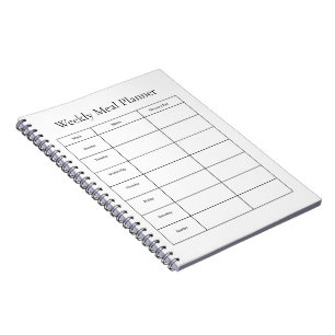 Wöchentliches Mahlzeitenplaner-Notizbuch Notizblock