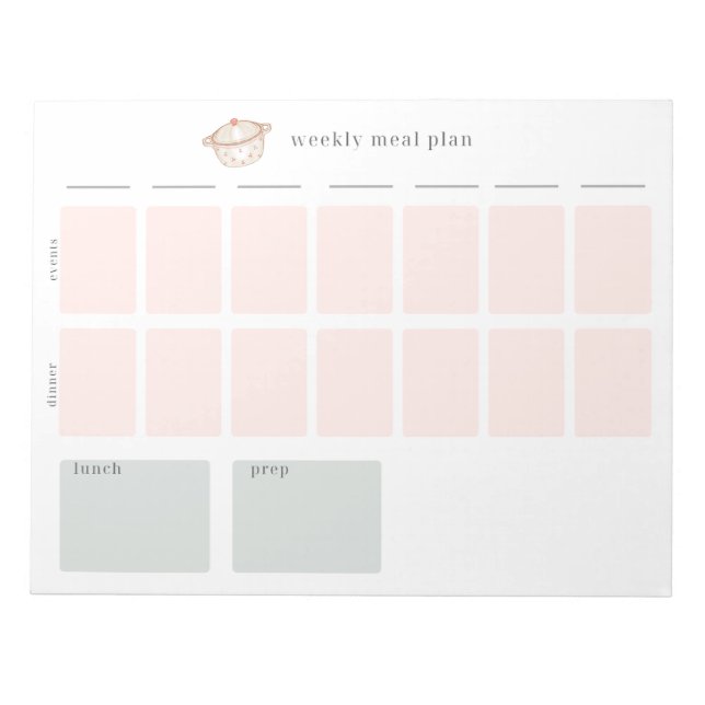 Wöchentliches Pad Notizblock (Vorderseite)