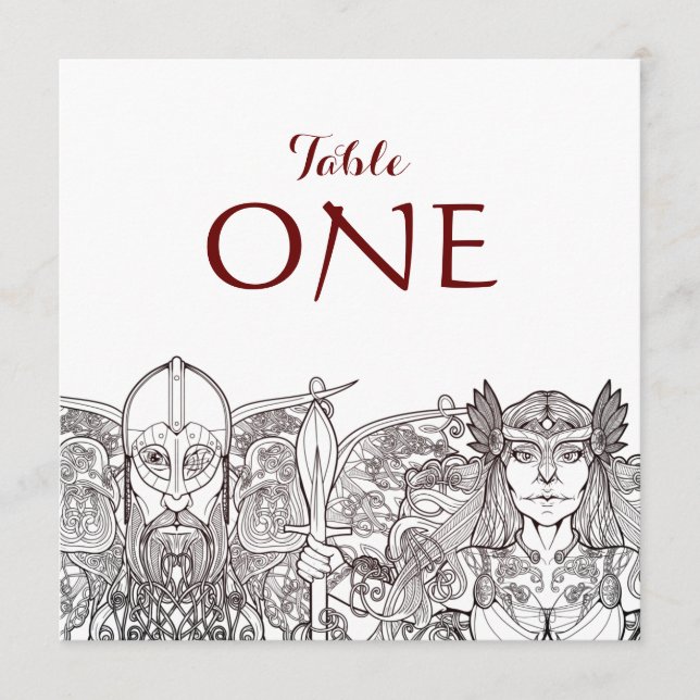 Woden & Fríge Individuelle Tischnummern (Vorderseite)