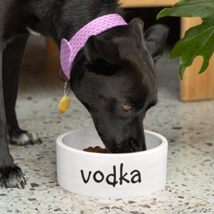 Wodka Essen Lustiger Humor Hund Katze Haustier Napf