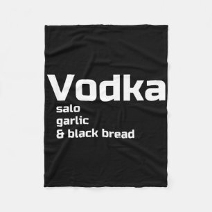 Wodka Salo Knoblauch und Schwarzbrot Lustige Ukrai Fleecedecke