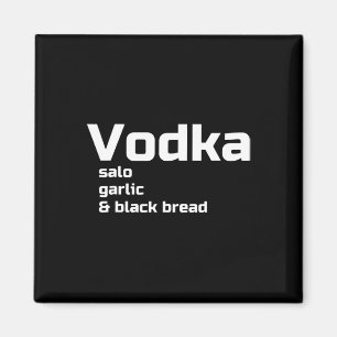 Wodka Salo Knoblauch und Schwarzbrot Lustige Ukrai Magnet