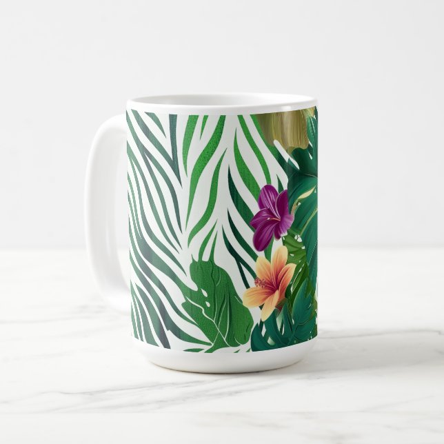Wogende Dschungel-Harmonie Kaffeetasse (Vorderseite Links)
