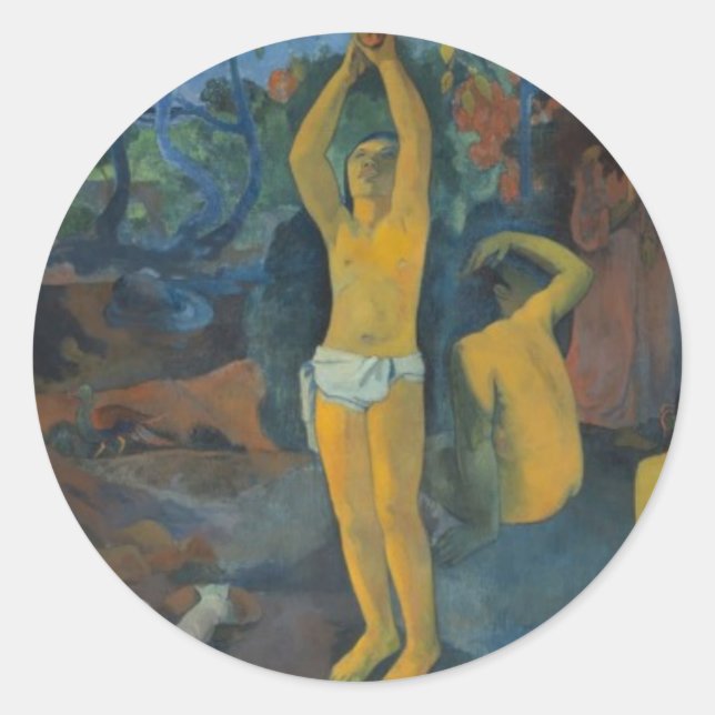 "Woher kommen wir?" - Paul Gauguin Aufkleber (Vorderseite)