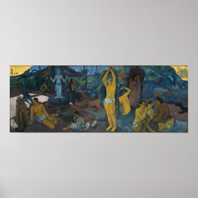 "Woher kommen wir?" - Paul Gauguin Print Poster (Vorne)