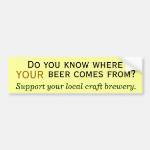 Woher kommt Ihr Bier? Autoaufkleber
