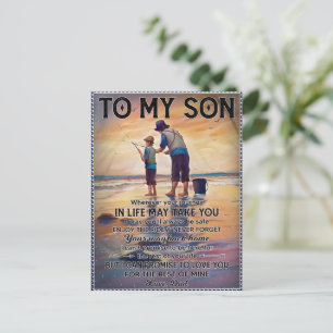 Wohin auch immer Ihre Reise in lebensfischen Vater Postkarte