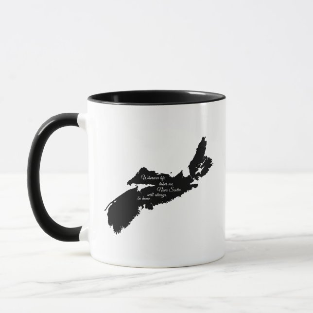 Wohin auch immer - Nova Scotia wird immer Zuhause  Tasse (Links)