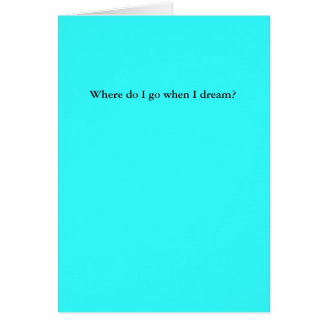 Wohin gehe ich, wenn ich träume? (Vorne)