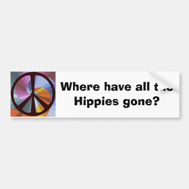 Wohin ist der ganzer Hippies gegangen? Autoaufkleber (Vorne)