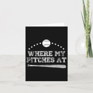 Wohin meine Pitches bei Softball Pitcher Geschenk? Karte
